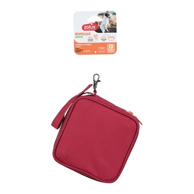 Zolux Zolux bvk 2in1 opvouwbare voerbak en drinkbak rood