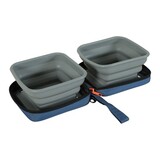 Zolux Zolux bvk 2in1 opvouwbare voerbak en drinkbak blauw Zolux Zolux bvk 2in1 opvouwbare voerbak en drinkbak blauw