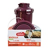 Zolux Zolux bvk 2in1 reisset fles met voerbak en drinkbak rood Zolux Zolux bvk 2in1 reisset fles met voerbak en drinkbak rood