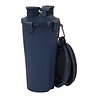 Zolux Zolux bvk 2in1 reisset fles met voerbak en drinkbak blauw Zolux Zolux bvk 2in1 reisset fles met voerbak en drinkbak blauw