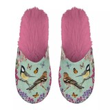 Merkloos Pantoffel tuinvogels groen / roze Merkloos Pantoffel tuinvogels groen / roze