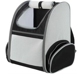 Trixie Trixie hondentas rugtas chloe lichtgrijs / zwart