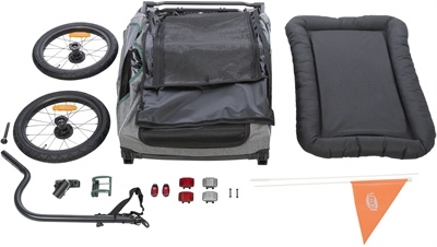 Trixie Trixie fietskar grijs / salie Trixie Trixie fietskar grijs / salie