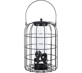 Trixie Trixie voerdispenser met gaasbescherming zwart Trixie Trixie voerdispenser met gaasbescherming zwart