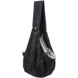 Trixie Trixie hondentas buikdrager soft zwart / grijs