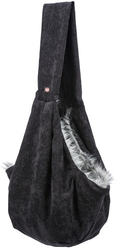 Trixie Trixie hondentas buikdrager soft zwart / grijs