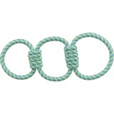 Trixie Trixie aquatoy touw trekspeeltje ringen polyester geel / groen Trixie Trixie aquatoy touw trekspeeltje ringen polyester geel / groen