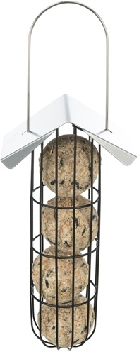 Trixie Trixie mezenbollenhouder met dak 4 bollen metaal zwart Trixie Trixie mezenbollenhouder met dak 4 bollen metaal zwart