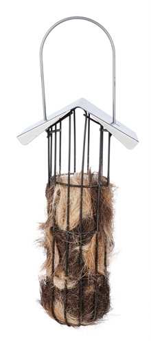 Trixie Trixie mezenbollenhouder met dak 4 bollen metaal zwart Trixie Trixie mezenbollenhouder met dak 4 bollen metaal zwart