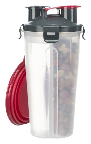 Trixie Trixie waterfles / voerfles inclusief reisbak kunststof / silicone