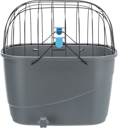 Trixie Trixie fietsmand voor bagagedrager met draadkoepel kunststof grijs