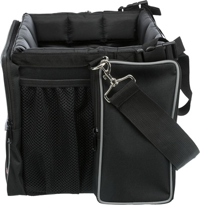 Trixie Trixie fietsmand voor aan stuur nylon zwart / grijs