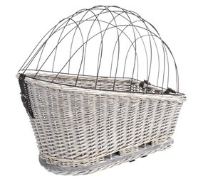 Trixie Trixie fietsmand bagagedrager met rooster grijs