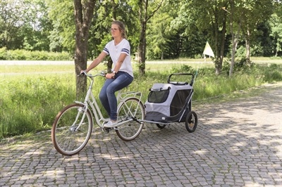 Trixie Trixie hondenfietskar opvouwbaar grijs