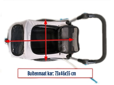 Trixie Trixie hondenfietskar opvouwbaar grijs