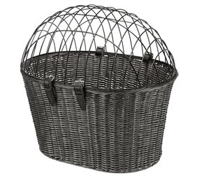 Trixie Trixie stuur fietsmand met draadkap antraciet