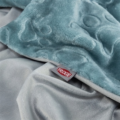 Trixie Trixie hondendeken barry softpluche blauw / grijs Trixie Trixie hondendeken barry softpluche blauw / grijs