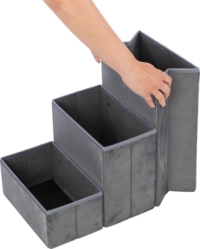 Trixie Trixie hondenmand huis harvey met trap grijs / wit