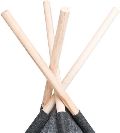 Trixie Trixie schuilplaats tipi vilt antraciet