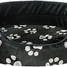 Trixie Trixie hondenmand jimmy ovaal zwart met pootprint Trixie Trixie hondenmand jimmy ovaal zwart met pootprint