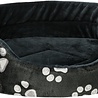 Trixie Trixie hondenmand jimmy ovaal zwart met pootprint Trixie Trixie hondenmand jimmy ovaal zwart met pootprint