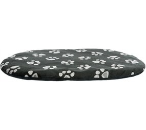 Trixie Trixie hondenkussen jimmy ovaal zwart met pootprint Trixie Trixie hondenkussen jimmy ovaal zwart met pootprint