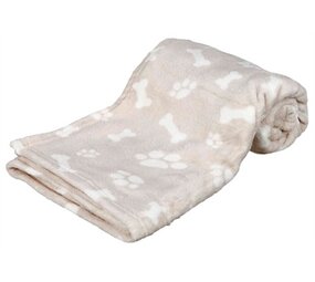 Trixie Trixie hondendeken kenny fleece bot / pootjes beige Trixie Trixie hondendeken kenny fleece bot / pootjes beige