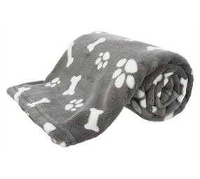 Trixie Trixie hondendeken kenny fleece bot / pootjes grijs