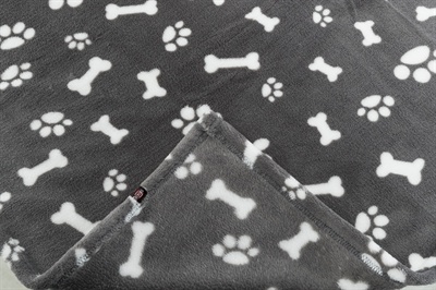 Trixie Trixie hondendeken kenny fleece bot / pootjes grijs