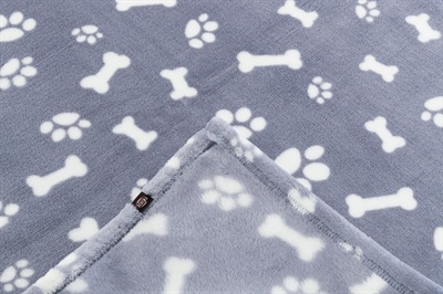 Trixie Trixie hondendeken kenny fleece bot / pootjes blauw