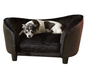 Enchanted pet Enchanted hondenmand sofa ultra pluche snuggle wicker bruin Enchanted pet Enchanted hondenmand sofa ultra pluche snuggle wicker bruin
