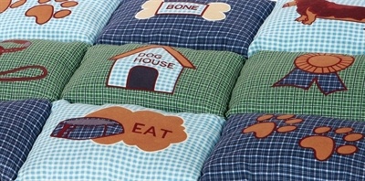 Trixie Trixie hondenkussen patchwork blauw / groen