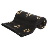 Trixie Trixie barney fleece hondendeken zwart / beige ass Trixie Trixie barney fleece hondendeken zwart / beige ass