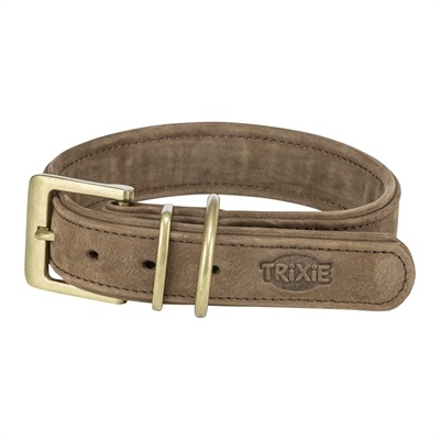 Trixie Trixie halsband hond pure leer bruin