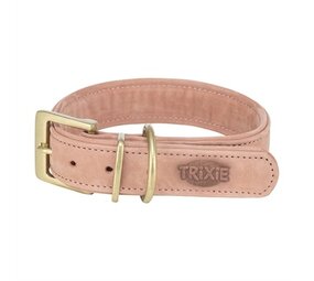 Trixie Trixie halsband hond pure leer roze