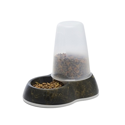 Savic Savic voerdispencer loop marble zwart / goud Savic Savic voerdispencer loop marble zwart / goud