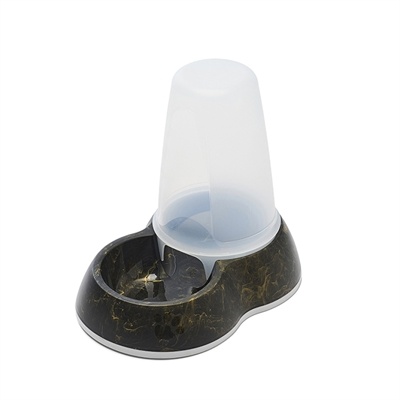 Savic Savic voerdispencer loop marble zwart / goud Savic Savic voerdispencer loop marble zwart / goud