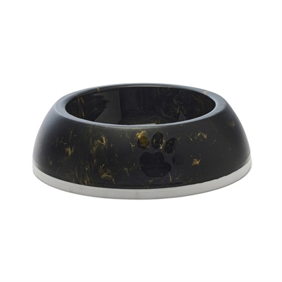 Savic Savic voerbak delice 3 marble zwart / goud Savic Savic voerbak delice 3 marble zwart / goud