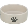 Trixie Trixie voerbak / drinkbak hond pootmotief keramiek lichtgrijs / grijs Trixie Trixie voerbak / drinkbak hond pootmotief keramiek lichtgrijs / grijs