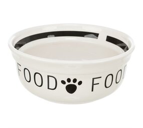 Trixie Trixie voerbak hond food keramiek wit / zwart Trixie Trixie voerbak hond food keramiek wit / zwart