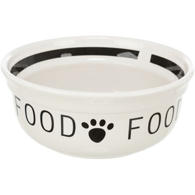 Trixie Trixie voerbak hond food keramiek wit / zwart Trixie Trixie voerbak hond food keramiek wit / zwart