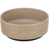 Trixie Trixie be nordic voerbak hond keramiek/ rubber taupe Trixie Trixie be nordic voerbak hond keramiek/ rubber taupe