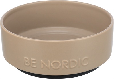 Trixie Trixie be nordic voerbak hond keramiek/ rubber taupe