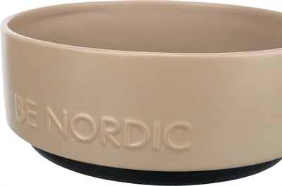 Trixie Trixie be nordic voerbak hond keramiek/ rubber taupe
