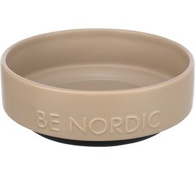 Trixie Trixie be nordic voerbak hond keramiek / rubber taupe Trixie Trixie be nordic voerbak hond keramiek / rubber taupe
