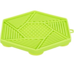 Trixie Trixie lick'n'snack mat met zuignappen siliconen groen Trixie Trixie lick'n'snack mat met zuignappen siliconen groen