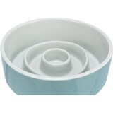 Trixie Trixie voerbak slowfeeding keramiek grijs / blauw Trixie Trixie voerbak slowfeeding keramiek grijs / blauw