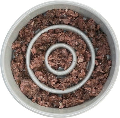 Trixie Trixie voerbak slowfeeding keramiek grijs / blauw Trixie Trixie voerbak slowfeeding keramiek grijs / blauw