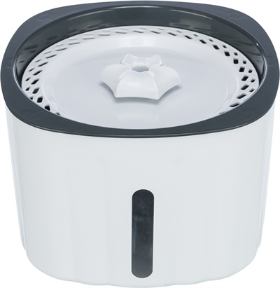 Trixie Trixie drinkfontein flower kunststof wit / grijs Trixie Trixie drinkfontein flower kunststof wit / grijs