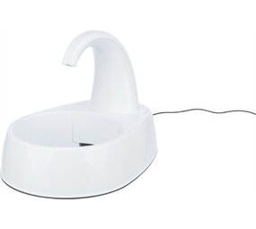 Trixie Trixie drinkfontein curved stream kunststof wit Trixie Trixie drinkfontein curved stream kunststof wit
